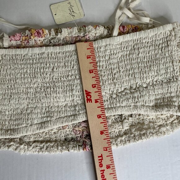 Free People Augusta Floral Design Crop Top w/Removable Straps Size Mediu… - Picture 8 of 9